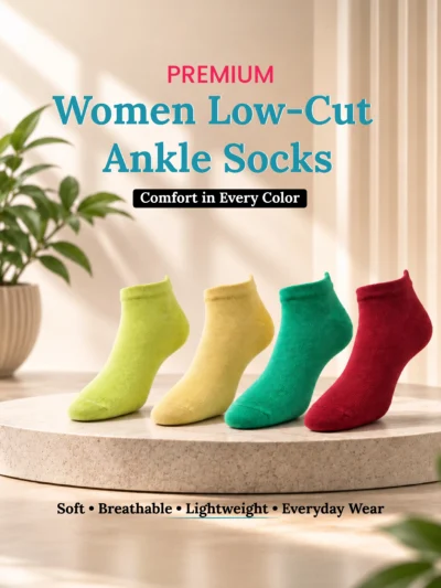 Women Low-Cut Ankle Socks (Pack of 4)