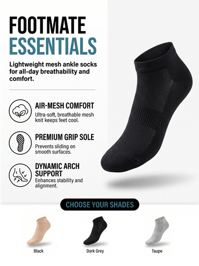 Women Ankle Toe Socks (Pack of 5)