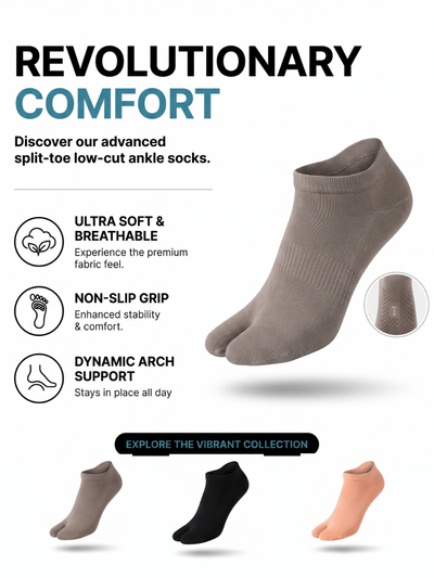 Women Ankle Terry Toe Socks (Pack of 5)